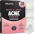 TOLEVITA - Hydrocolloid Acne Patches for Face | Blemish and Zit Covering Patches for All Skin Types | Pimple Spot Stickers for Clear Skin | Waterproof, Invisible Patches for Day & Night Use - 36 Pcs