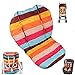 twoworld Baby High Chair Seat Cushion Liner Mat Pad Cover Rainbow Striped Water Resistant