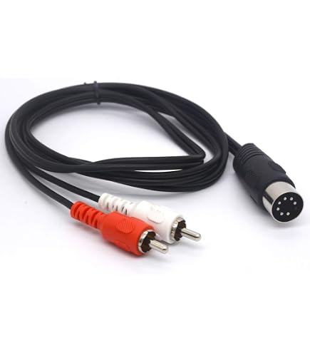 Amazon.com: GLHONG 7 Pin Din Female to 2 RCA Male Audio Cable (1