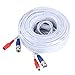 ANNKE (1) 100FT Video Power Cable, CCTV Security Camera BNC RCA Extension Cable (White)