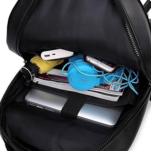 Aibag Personalized 3D Lion Studded PU Leather Casual Laptop Backpack School Bag