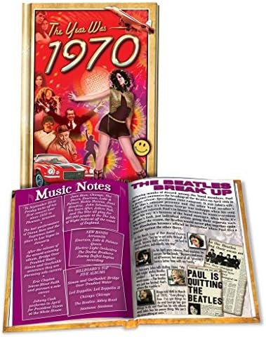 Flickback 1970 Mini-Book for Birthday or Anniversay
