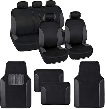 Amazon Com Bdk Combo Double Trim Car Seat Covers 2 Front 1 Bench