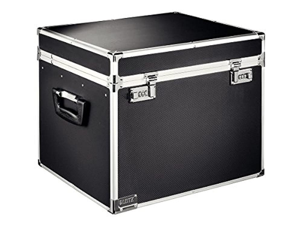 Leitz 67140095 Lockable Suspension File Chest, A4, 30 File Capacity, Colour: Black/Chrome