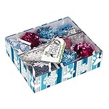 Savvy Tabby Crinkle Kitty Holiday Gift Set of Cat Toys, Blue/Pink