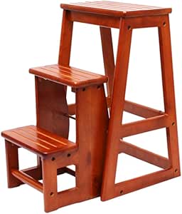 escaleras de madera 3 peldanos plegable para el hogar Taburete de Paso