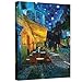 ArtWall Cafe Terrace at Night by Vincent Van Gogh Gallery Wrapped Canvas Art, 36 by 48-Inch