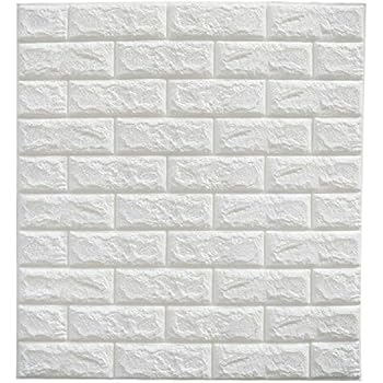 Brick Wallpaper-Masione 3D Wall Panels Peel and Stick Self-Adhesive Real Bricks Effect Wallpapers for Kids Room Bathroom Living Room TV Walls Sofa Background 174.39 sq.ft 30 Packs