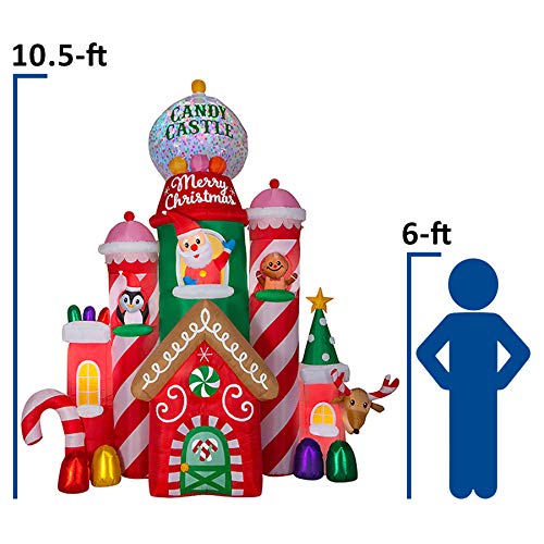 Holiday Living 10.5-ft x 10.27-ft Lighted Castle Christmas Inflatable