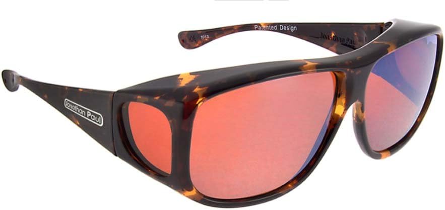 Jonathan Paul POLARIZED Fitovers Eyewear Sunglasses Aviator AV002R Tortoiseshell Frame-Polarvue Roadster Lens-Extra Large
