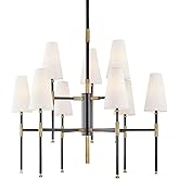 Hudson Valley Lighting 3734-AOB Bowery Nine Light Two-Tier Chandelier - 34 Inches Wide by 36 Inches High