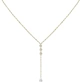 TWTWIO Moissanite Pendant Necklace for Women, D Color VVS1 Clarity, S925 Sterling Silver Lariat Y Necklace, Valentine's Day Jewelry Gift for Her