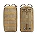 G4Free 2 Pack Tactical Molle Pouches Compact Utility EDC Waist Bag Pack Small Gear Gadget for Chest Vest Tactical Backpack(Tan)