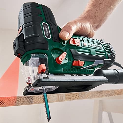 Pendelsäge PARKSIDE PSTK 800 C3 elektrisch 800 W für Holz Metall, inkl. 4 Klingen (Swiss Made), Laser und LED… – Bild 4