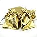 YUTIAN 100pcs Drawstring Organza Pouch Jewelry Wedding Favor Candy Bag Packing Gold 9X12 Centimeter