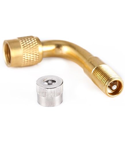 2-Pack 45 Degree Tyre Valve Extension Adapters - Motorcycle & Car Tire Stem Extenders