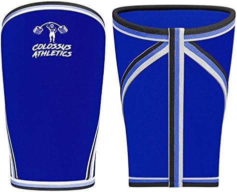 High Performance Compression Knee Sleeves – Elastic Recovery Brace For Support, Injury Prevention &amp; Recovery, For Weightlifters, Bodybuilders, Powerlifters, Strongmen, Crossfitters (Blue, XXL)