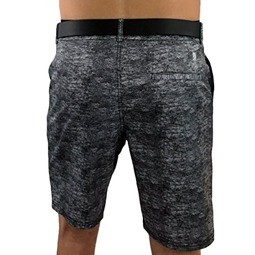 Mens Athletic Shorts, Perfect to be Worn as Mens Boardshorts, Mens Golf Shorts or as Mens Swim Shorts (Black Granite, 38)