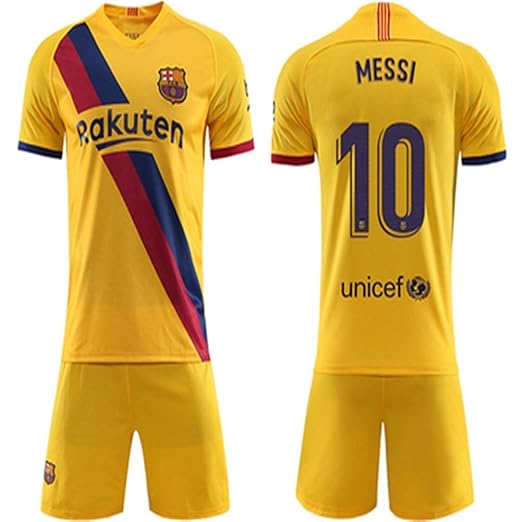 QIKHUK Conjunto de fútbol Barcelona Camiseta No. 10 Messi Ropa ...