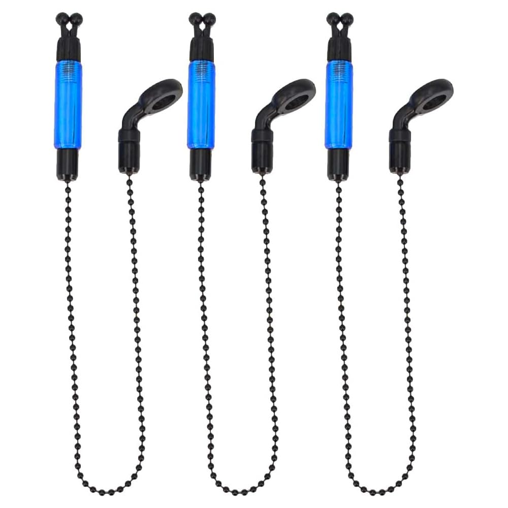 Tiardey 3PCS Bite Indicator Portable Bobbins Hangers Outdoor Tackle Light Bobbins Hangers Accessories(Blue)