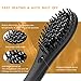 Hair Straightener Brush: Curly/Natural Hair Straightening Brush For Women, For All Hair Types and Lengths-Non Damage Ceramic Plates with Anti-Scald Feature-Adjustable Temperature (H2)