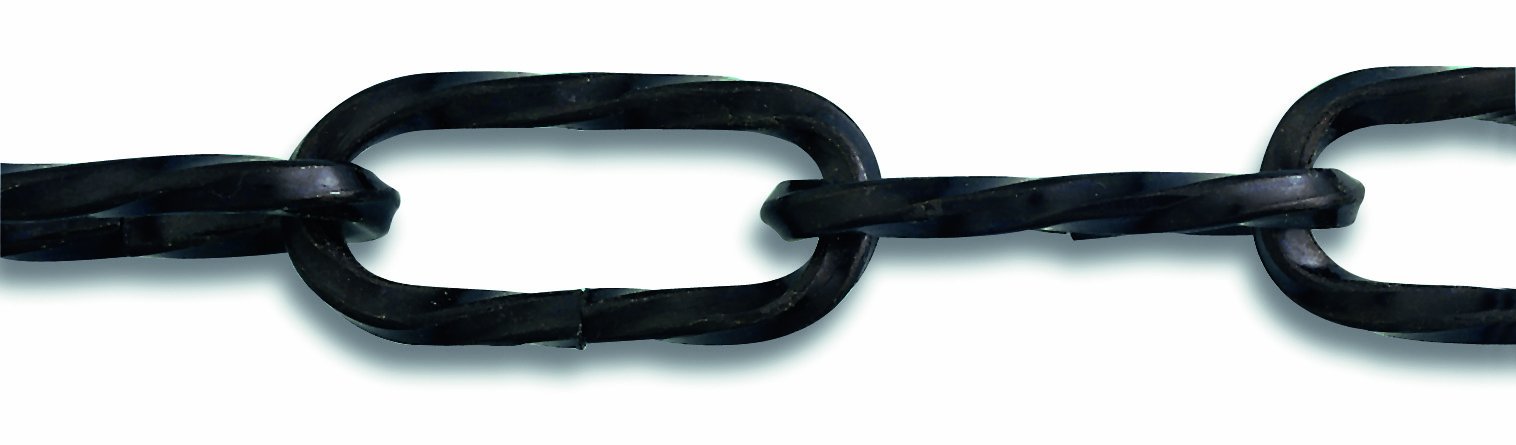 Chapuis LVBL19 Twisted Chandelier Chain 19 kg 3.5 mm x 1.5 m Black