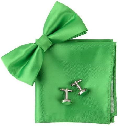 Men's Fashion Best Gift Giving Bow Tie Hanky Cufflinks for Mens