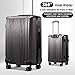 Coolife Luggage Suitcase PC+ABS with TSA Lock Spinner Carry on Hardshell Lightweight 20in 24in 28in (grey, L(28IN))