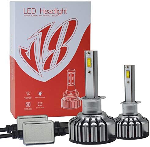 2 Pack LED Ultra Bright LED DIY Headlight Blubs Conversion Kits,12000LM,90W,Blue/8000K,Yellow/3000K,White/6000K (H1)