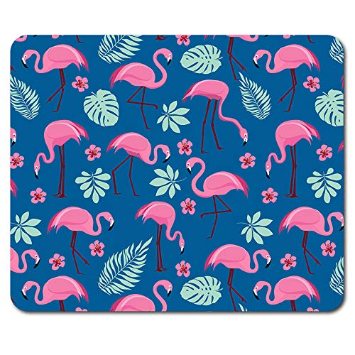 Destination Vinyl Ltd Pink Flamingo Mouse Mat Pad - Tropical Pattern Cute Girls PC Computer #8461