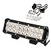 KAWELL LED Light Bar 9 Inch 54W 6000K Spot Flood Combo Led Light Offroad Driving Fog Light Reverse Light Waterproof for Van ATV Jeep Motorcycle Truck Boat Golf Cart