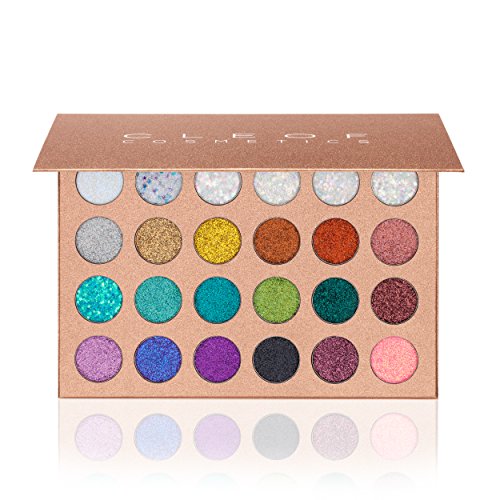 Pressed glitter eyeshadow palette – festival version (24 colors…
