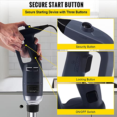 VEVOR Commercial Immersion Blender Constant Speed Heavy Duty Immersion