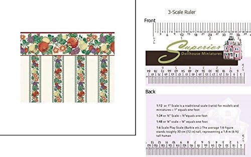 Dollhouse Miniature 3 Pack Wallpaper: Ambrosia, Multi