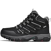 ROCKMARK Men's Waterproof Hiking Boots Lightweight Anti-Slip Mid Ankle Trekking Shoes for Outdoor Backpacking, Mountaineering & Rugged Terrain