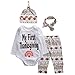 Canis Baby Girls Mama's Mini Bodysuit and Polka Dots Pants Outfit with Hat and Headband