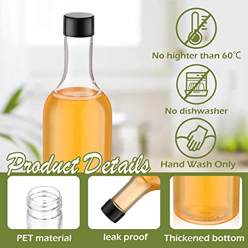 24 Pcs Plastic Wine Bottles with Caps 25 oz Long Neck Quart Plastic