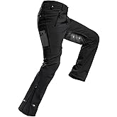 Moosehill Mens Snow Ski Pants: Fleece Lined Softshell Waterproof with Vents & 4 Zip Pockets for Thermal Winter Outdoor