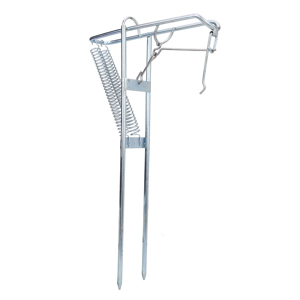 Fishing Rod Holder Adjustable Fishing Rod Bracket Dual Spring Stainless Steel Fishing Pole Holder Stand Accessory