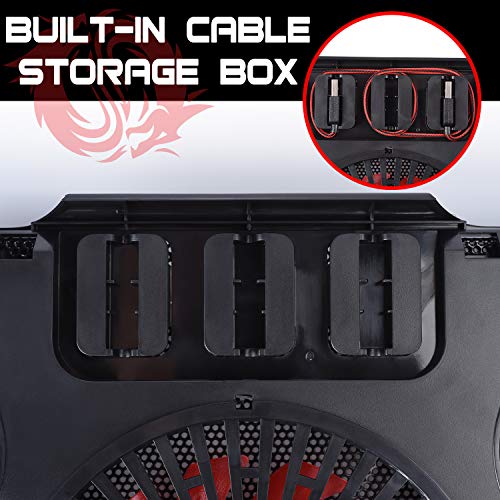 Game Lab Cyclone E-Sport LED Cooling Pad for 15.6-17-Inch Laptops with Five Fans up to 2500 RPM