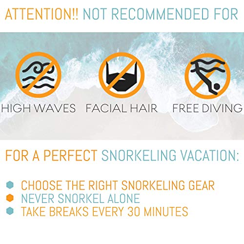 cozia design Snorkel Set with Foldable Snorkel MASK - Swim FINS Included - Premium Set Ocean View 180 Full Face Snorkel Mask with Go Pro Mount - Foldable Tube and Flippers - Thumbnail 6