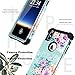 PIXIU for iPhone Xs Max case,3 in 1 Hybrid Hard PC Soft Rubber Heavy Duty Rugged Shockproof Protective Phone Cover for iPhone Xs Max 6.5 Inch 2018 Released Peonies Floral