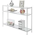 Convenience Concepts Royal Crest Console Table, Chrome / Glass