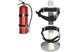 Fire Extinguisher Metal Bracket, Heavy Duty,Compatible with 5 Pound Fire Extinguishers (5lb Stainless Steel 1pcs)