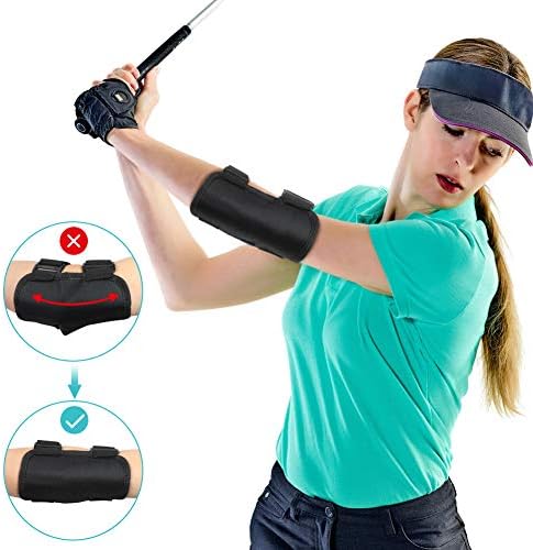 Yosoo Health Gear Golf Swing Training Aid Elbow, Golf Swing Trainer, Straight Arm Golf Training Aid with TIK-Tok Sound Notifications, Posture Correction Brace of Golf Swing for Beginners Training