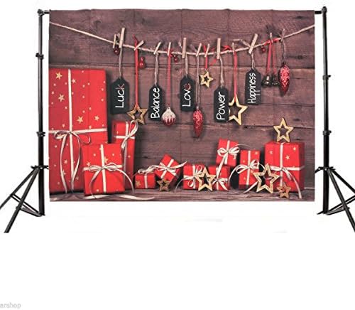 By LussoLiv 7x5ft Vinyl Christmas Wood Gift Photography Background Photo studio Backdrop