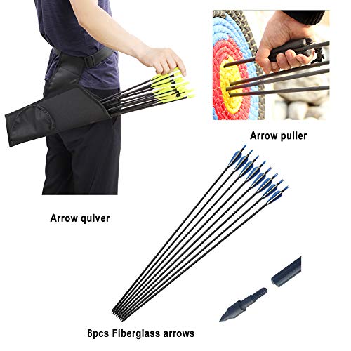 OEELINE Airobow Recurve Bow and Arrow Set, Takedown Archery Bow 62 inch