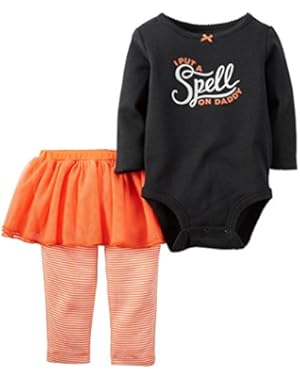 Carters Baby Clothing Outfit Girls 2-Piece Halloween Bodysuit & Tutu Pant Set Black