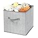 InterDesign Aldo Fabric Closet Storage Organizer Cube for Toys, Sweaters, Accessories - Gray