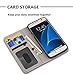 WenBelle for Galaxy S7 Wallet Case, Stand Feature,Double Layer Shock Absorbing PU Color Matching Leather Wallet Cover Flip Cases for Samsung Galaxy S7 5.1 inch(Blue)